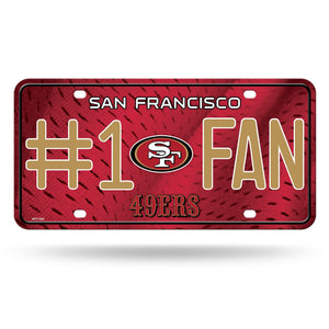 San Francisco 49ers License Plate #1 Fan Alternate - Rico Industries