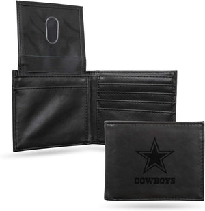 Dallas Cowboys Wallet Billfold Laser Engraved Black - Special Order - Rico Industries