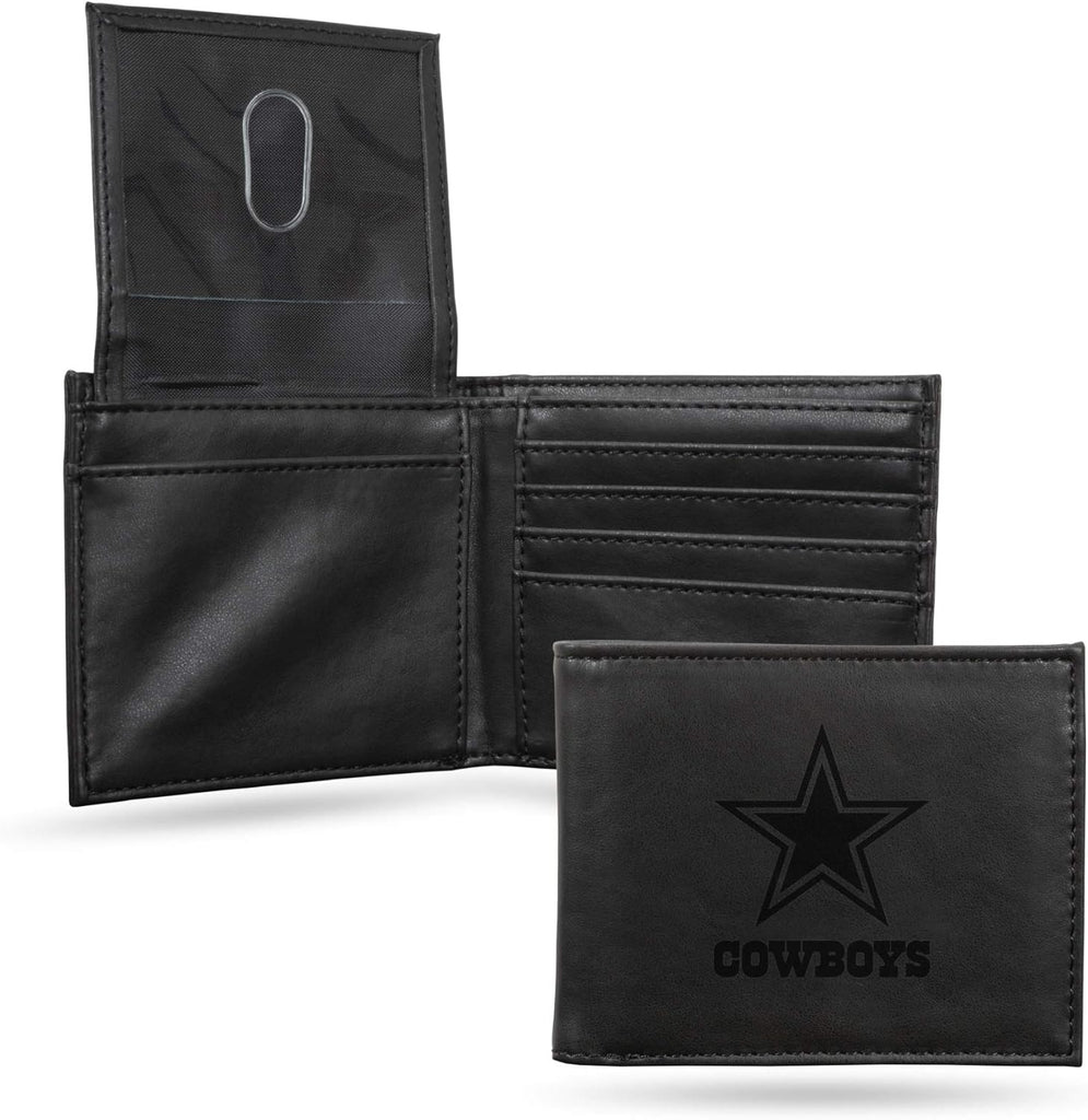 Dallas Cowboys Wallet Billfold Laser Engraved Black - Special Order - Rico Industries