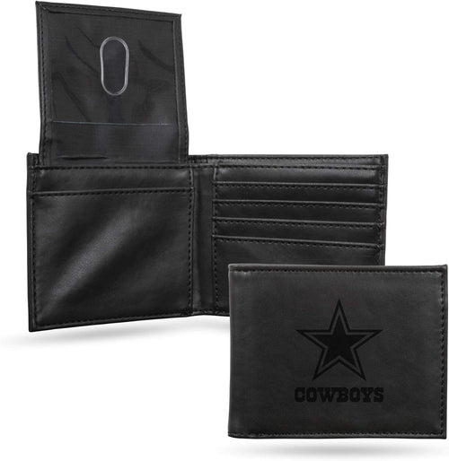 Dallas Cowboys Wallet Billfold Laser Engraved Black - Special Order - Rico Industries