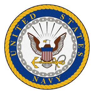 Fanmats - U.S. Navy 44'' Round Mat  44'' diameter