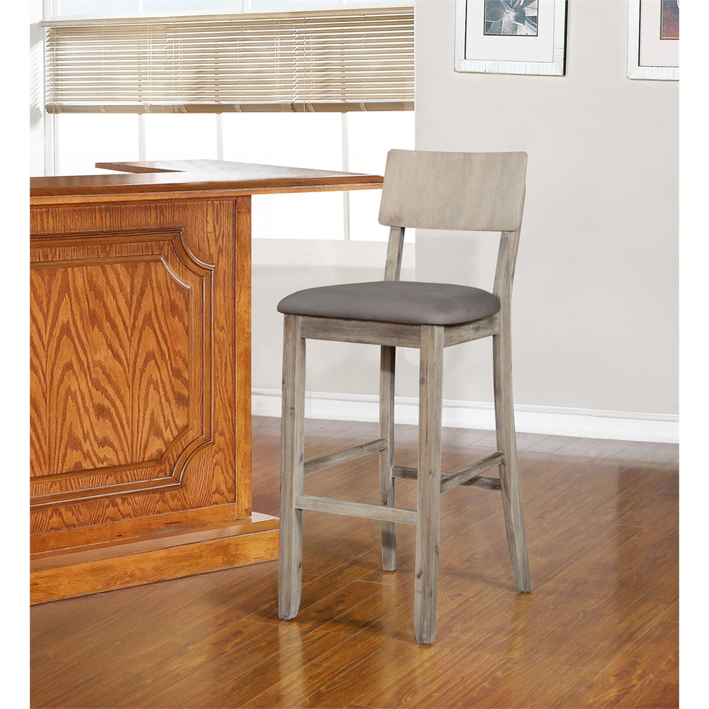 Jordan 30 In Gray Wash Bar Stool - Linon