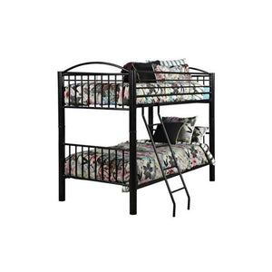 Heavy Metal Black Twin Over Twin Bunk Bed - Powell
