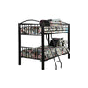 Heavy Metal Black Twin Over Twin Bunk Bed - Powell