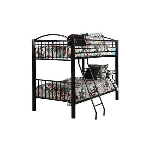 Heavy Metal Black Twin Over Twin Bunk Bed - Powell