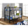Heavy Metal Black Twin Over Twin Bunk Bed - Powell