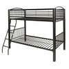 Heavy Metal Black Twin Over Twin Bunk Bed - Powell