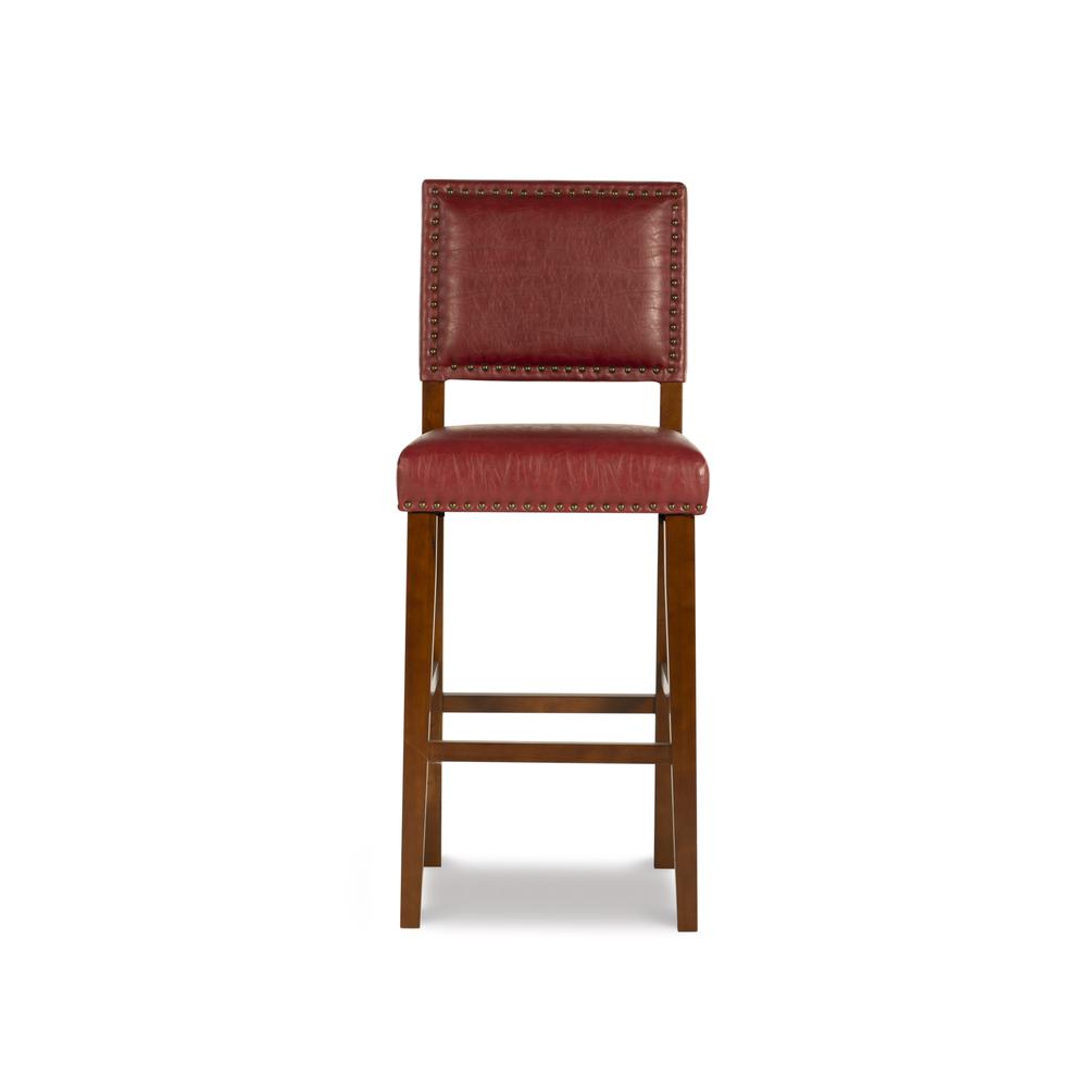 Brook Red Bar Stool - Linon