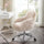 Fiona Faux Fur Office Chair, Pink - Linon
