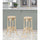 Rae Rattan Seat Backless Bar Stool - Linon