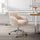 Fiona Faux Fur Office Chair, Pink - Linon
