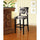 Corey Black Cow Print Bar Stool - Linon