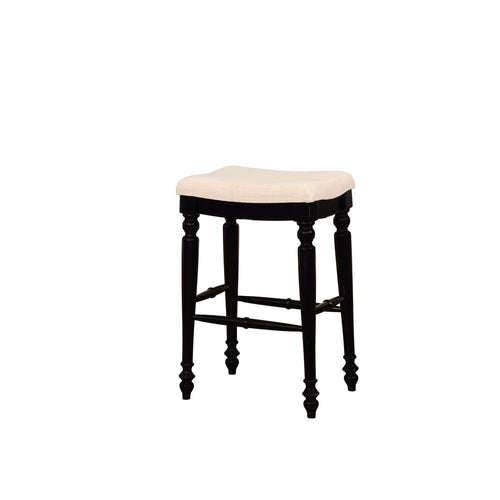 Marino Black Backless Bar Stool - Linon
