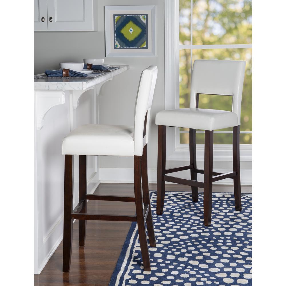 Vega Bar Stool White 30 - Linon