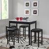 Lancer 3 Piece Tavern Set, Faux Black Marble - Linon