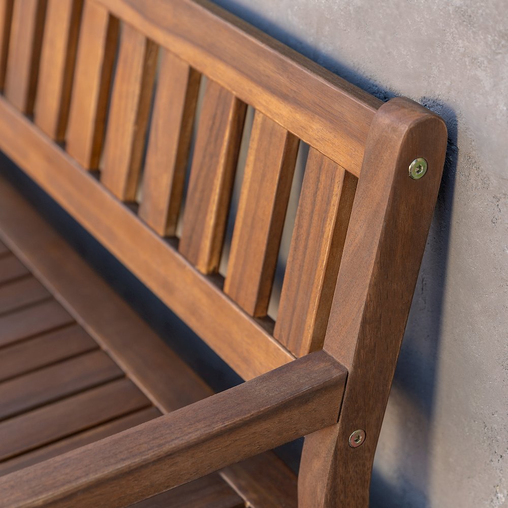 Catalan Bench - Acorn Finish - Linon
