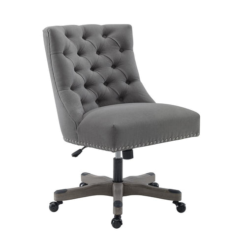 Della Office Chair, Light Gray - Linon