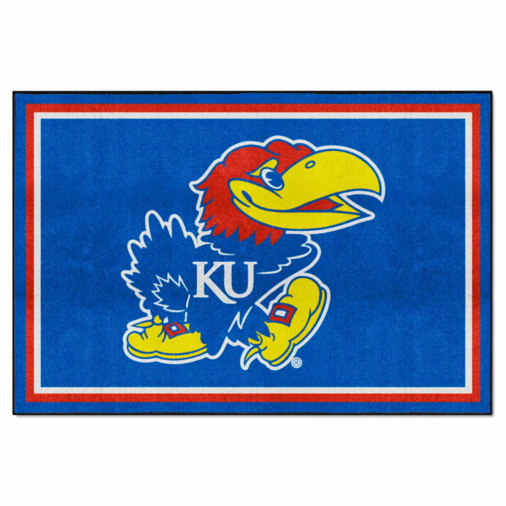 Fanmats - University of Kansas 5x8 Rug 59.5''x88''