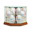 Octagon 6 Baseball Display Case with Walnut Moulding