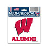 Wisconsin Badgers Decal 3x4 Multi Use Alumni Design - WinCraft
