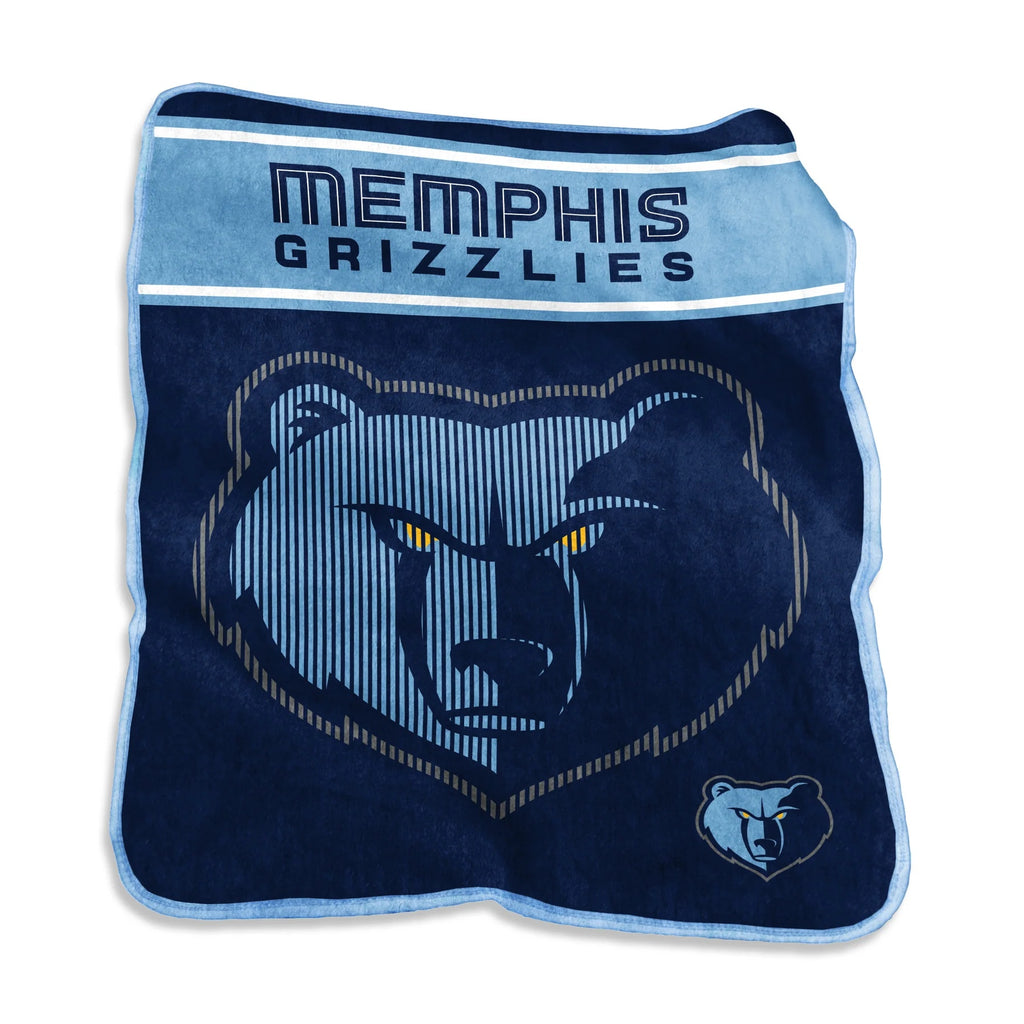 Memphis Grizzlies Blanket 60x80 Raschel Throw - Logo Brands