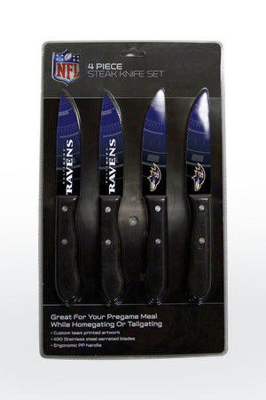 Baltimore Ravens Knife Set Steak 4 Pack - The Sports Vault