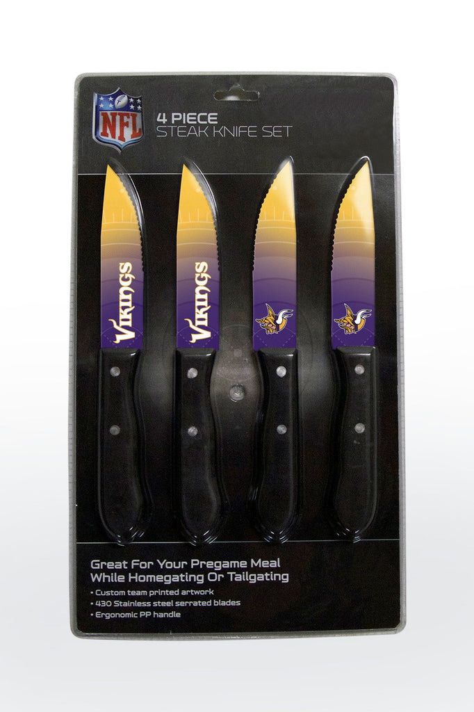 Minnesota Vikings Knife Set Steak 4 Pack - The Sports Vault