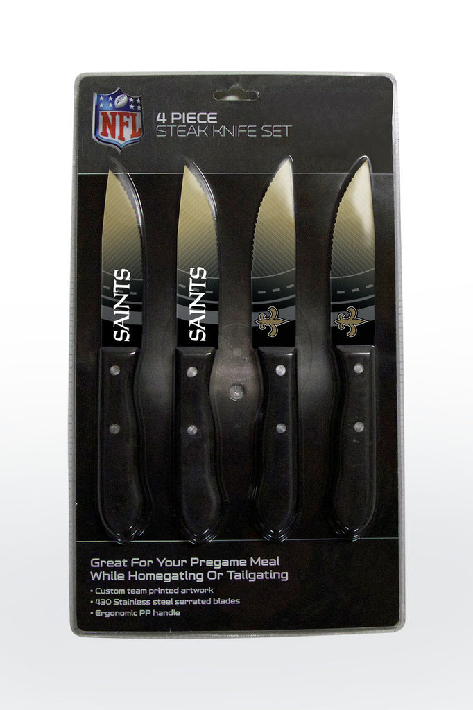New Orleans Saints Knife Set Steak 4 Pack - The Sports Vault
