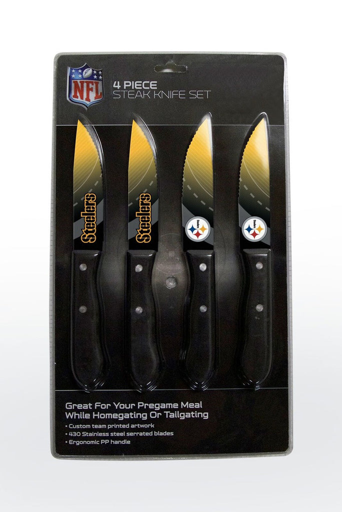 Pittsburgh Steelers Knife Set Steak 4 Pack - The Sports Vault