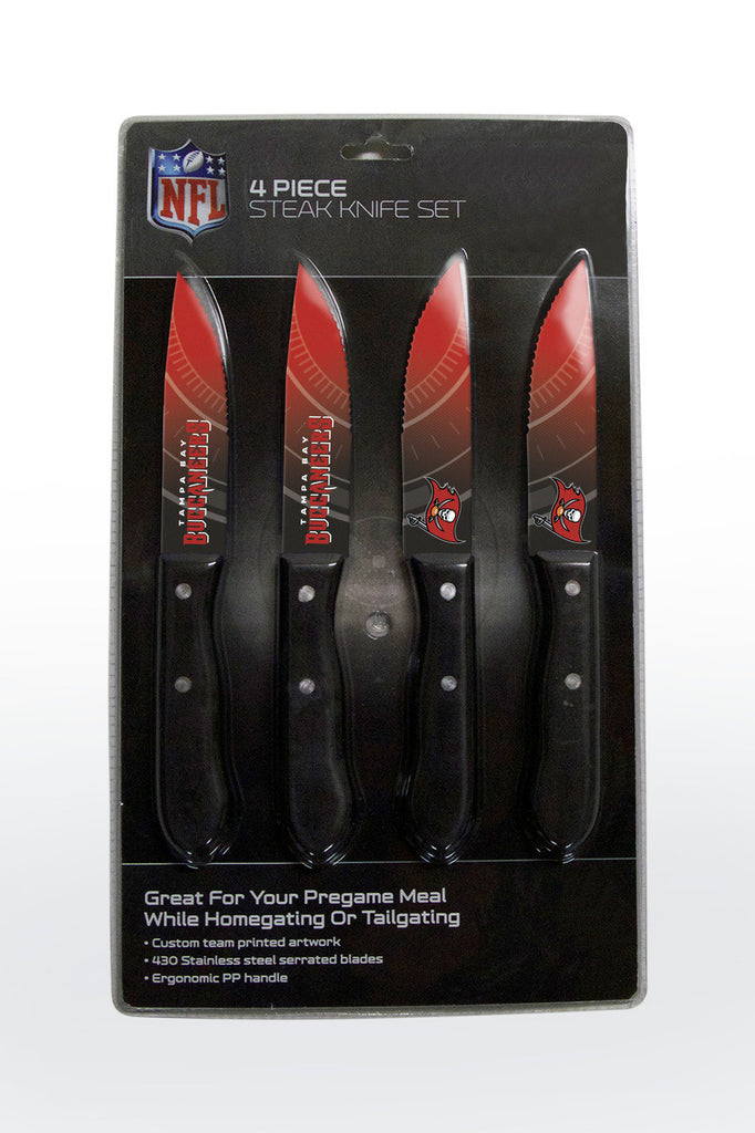 Tampa Bay Buccaneers Knife Set Steak 4 Pack - The Sports Vault