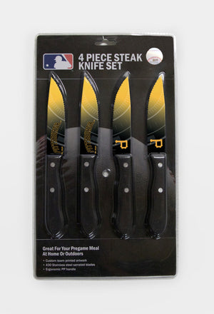 Pittsburgh Pirates Knife Set Steak 4 Pack - The Sports Vault