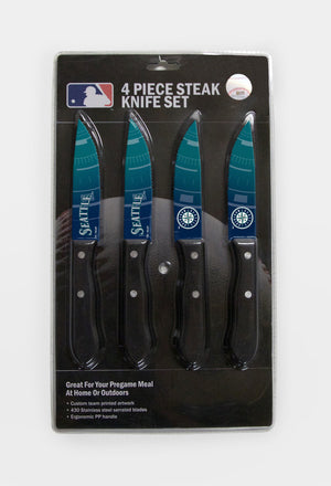 Seattle Mariners Knife Set Steak 4 Pack - The Sports Vault