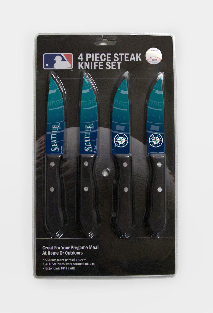 Seattle Mariners Knife Set Steak 4 Pack - The Sports Vault
