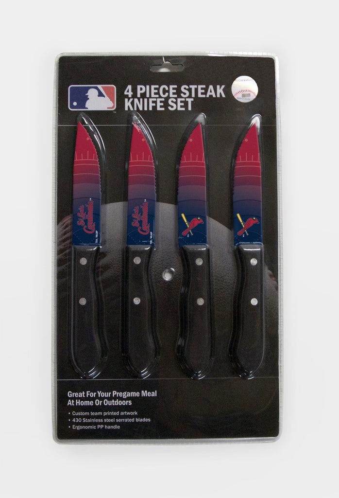 St. Louis Cardinals Knife Set Steak 4 Pack - The Sports Vault