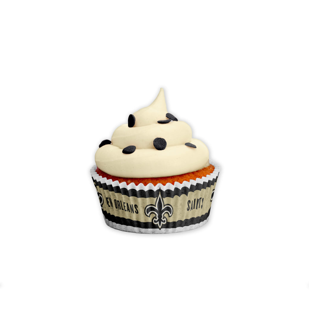 New Orleans Saints Baking Cups Large 50 Pack - The Sports Vault