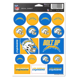 Los Angeles Chargers Decal Sheet 5x7 Vinyl - WinCraft