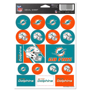 Miami Dolphins Decal Sheet 5x7 Vinyl - WinCraft