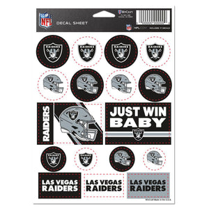 Las Vegas Raiders Decal Sheet 5x7 Vinyl - WinCraft