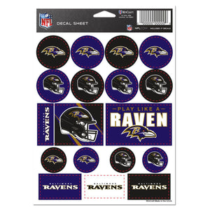 Baltimore Ravens Decal Sheet 5x7 Vinyl - WinCraft