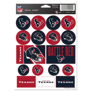 Houston Texans Decal Sheet 5x7 Vinyl - WinCraft