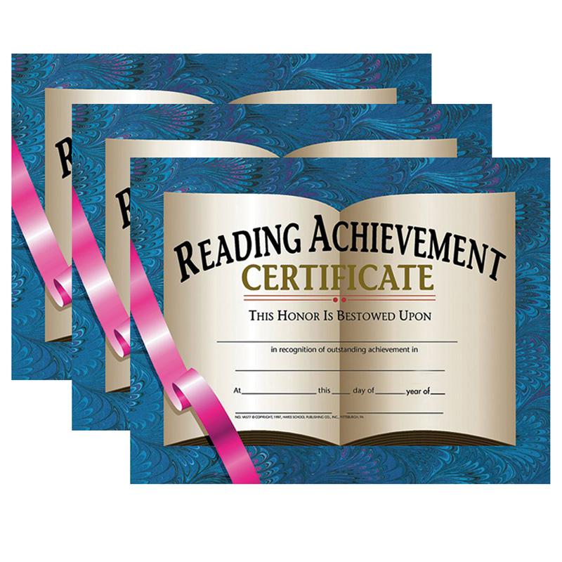 Reading Achievement Certificate, 30 Per Pack, 3 Packs - Hayes Publishing