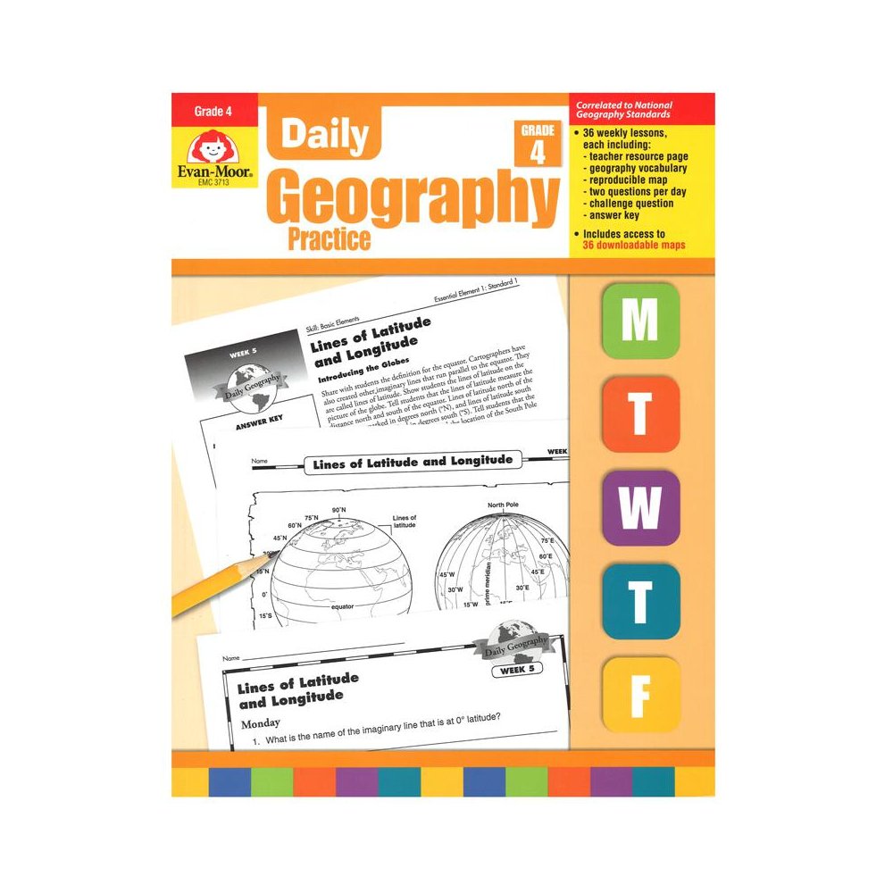 Daily Geography Practice Book, Teacher's Edition, Grade 4 - EVAN-MOOR