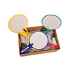 Round Double-Sided Whiteboard Paddles with Markers, Pack of 24 - KleenSlate