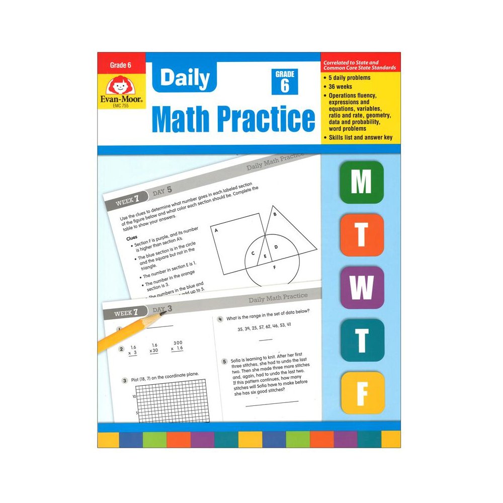 Daily Common Core Math Practice, Grade 6 - EVAN-MOOR