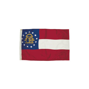 3X5 NYLON GEORGIA FLAG HEADING & GROMMETS - FLAGZONE LLC