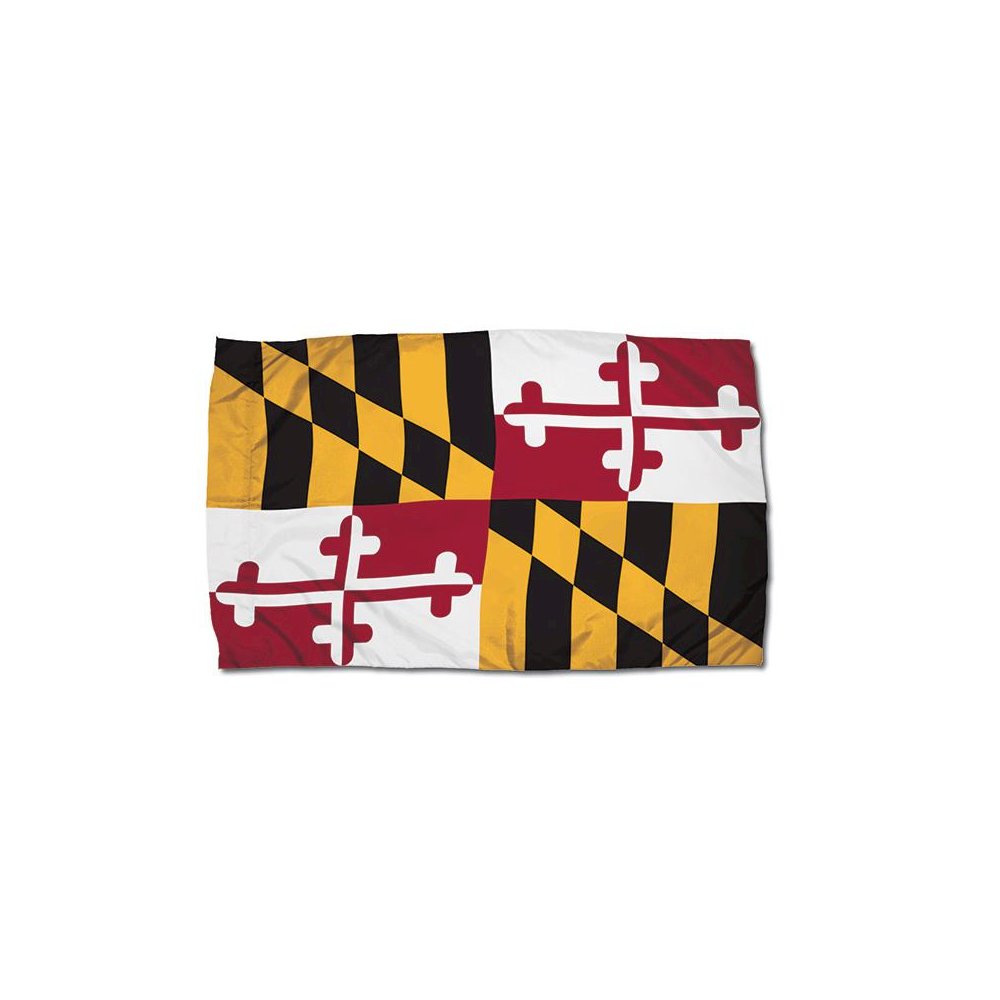 Durawavez Nylon Outdoor Flag with Heading & Grommets, Maryland, 3ft x 5ft - FLAGZONE