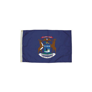 3X5 NYLON MICHIGAN FLAG HEADING & GROMMETS - FLAGZONE LLC