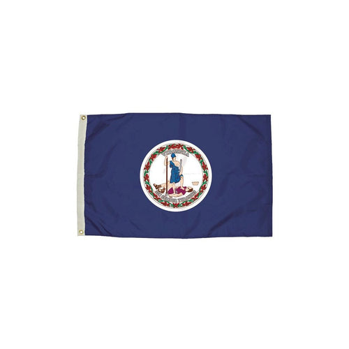 Durawavez Nylon Outdoor Flag with Heading & Grommets, Virginia, 3ft x 5ft - FLAGZONE
