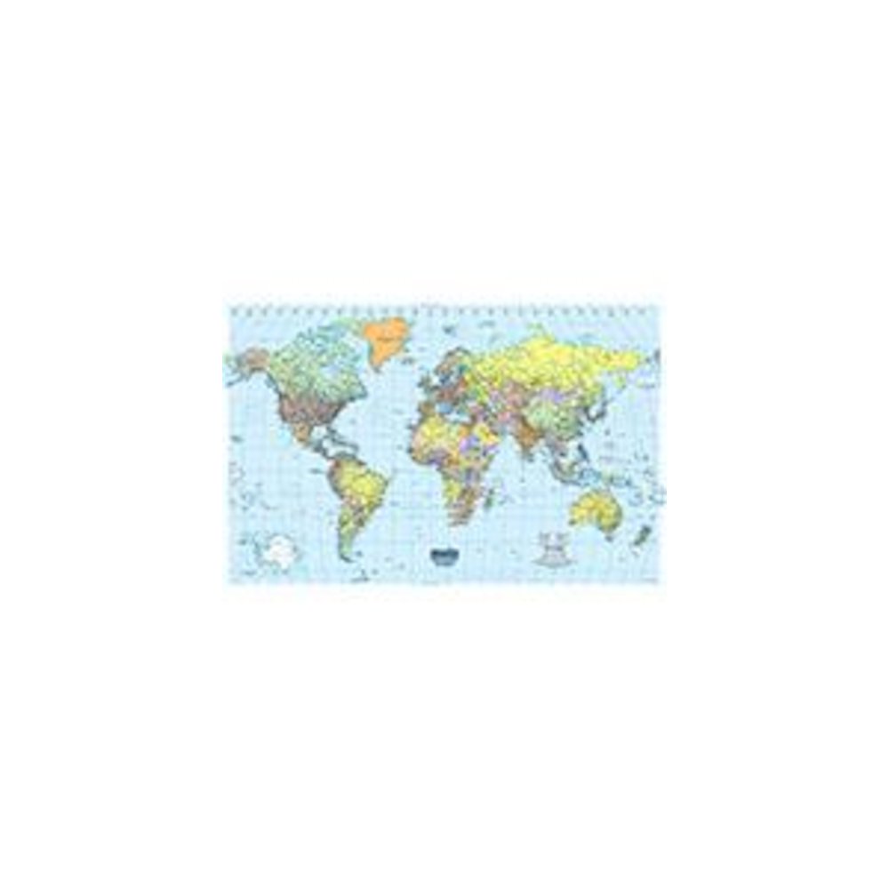Laminated World Map - World - 50'' Width x 33'' Height - House of Doolittle