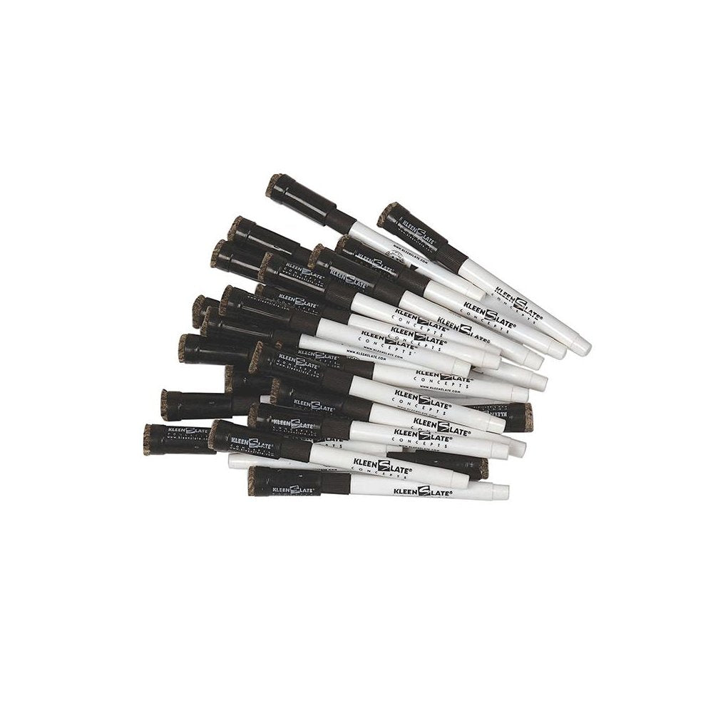 KLEENSLATE REPLACEMENT MARKERS 24PK BLACK W/ ERASERS - KLEENSLATE CONCEPTS LLC.